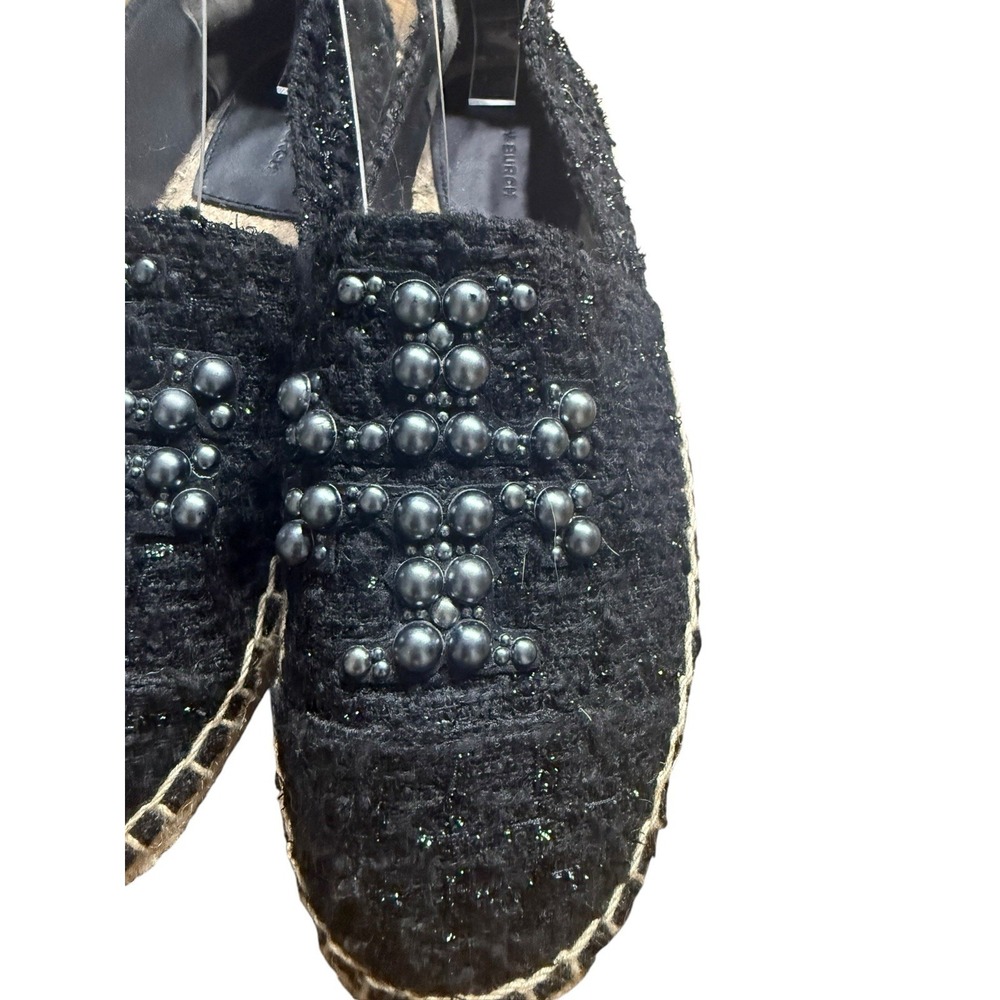 Tory Burch Tweed Willa Espadrille Pearl & Everly Espadrille Olana Leopard Size 7 - Picture 2 of 8